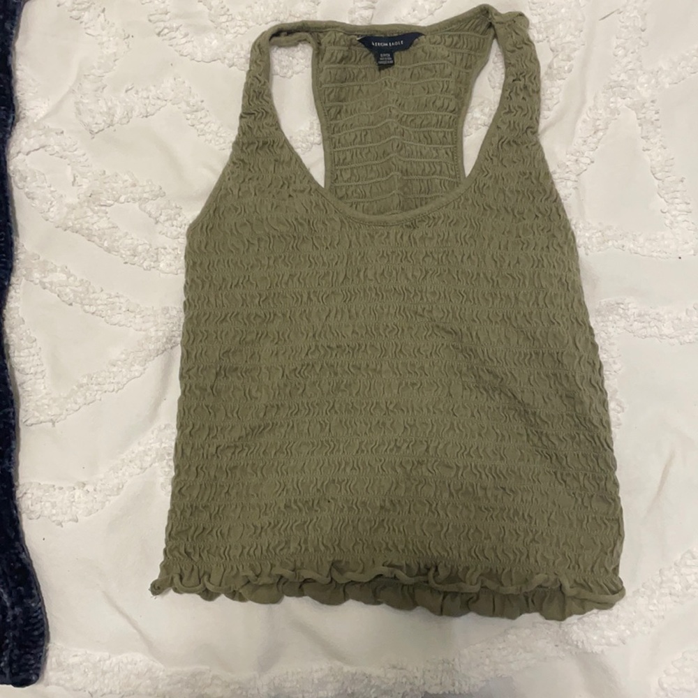 Green crop top